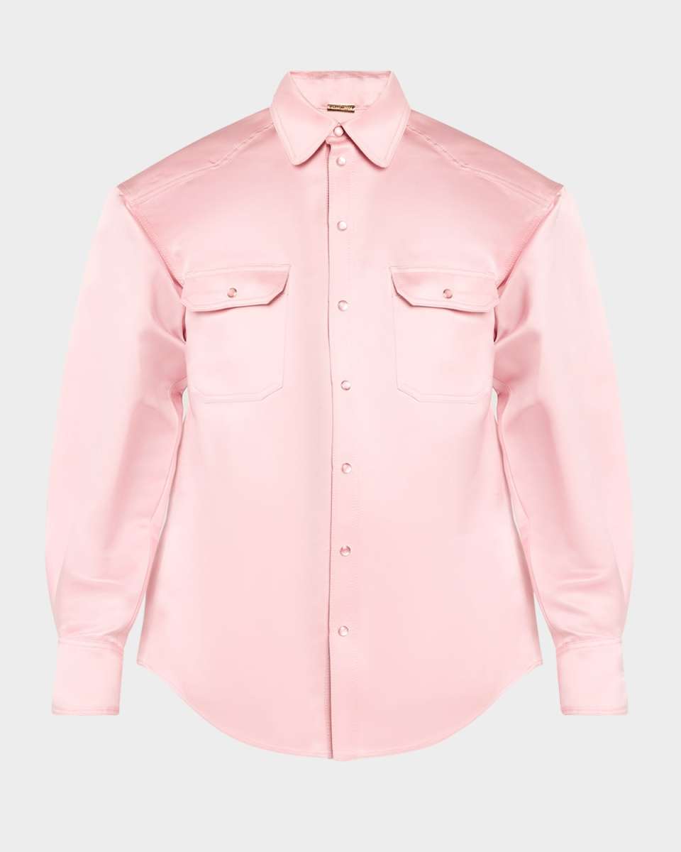 Oversized Silk-Cotton Duchesse Shirt
